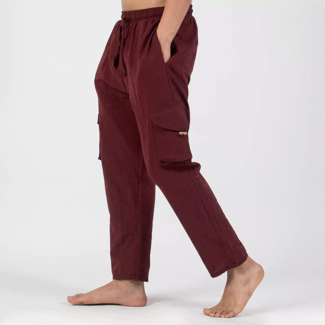 Relaxed Linen Cargo Sweatpants