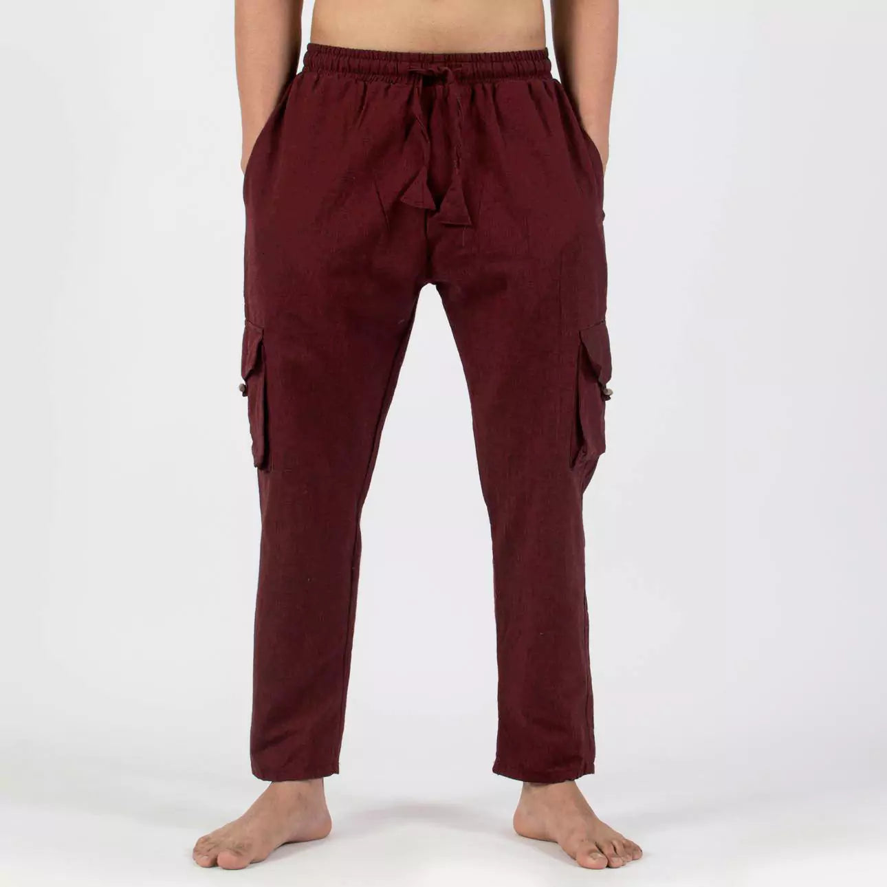 Relaxed Linen Cargo Sweatpants