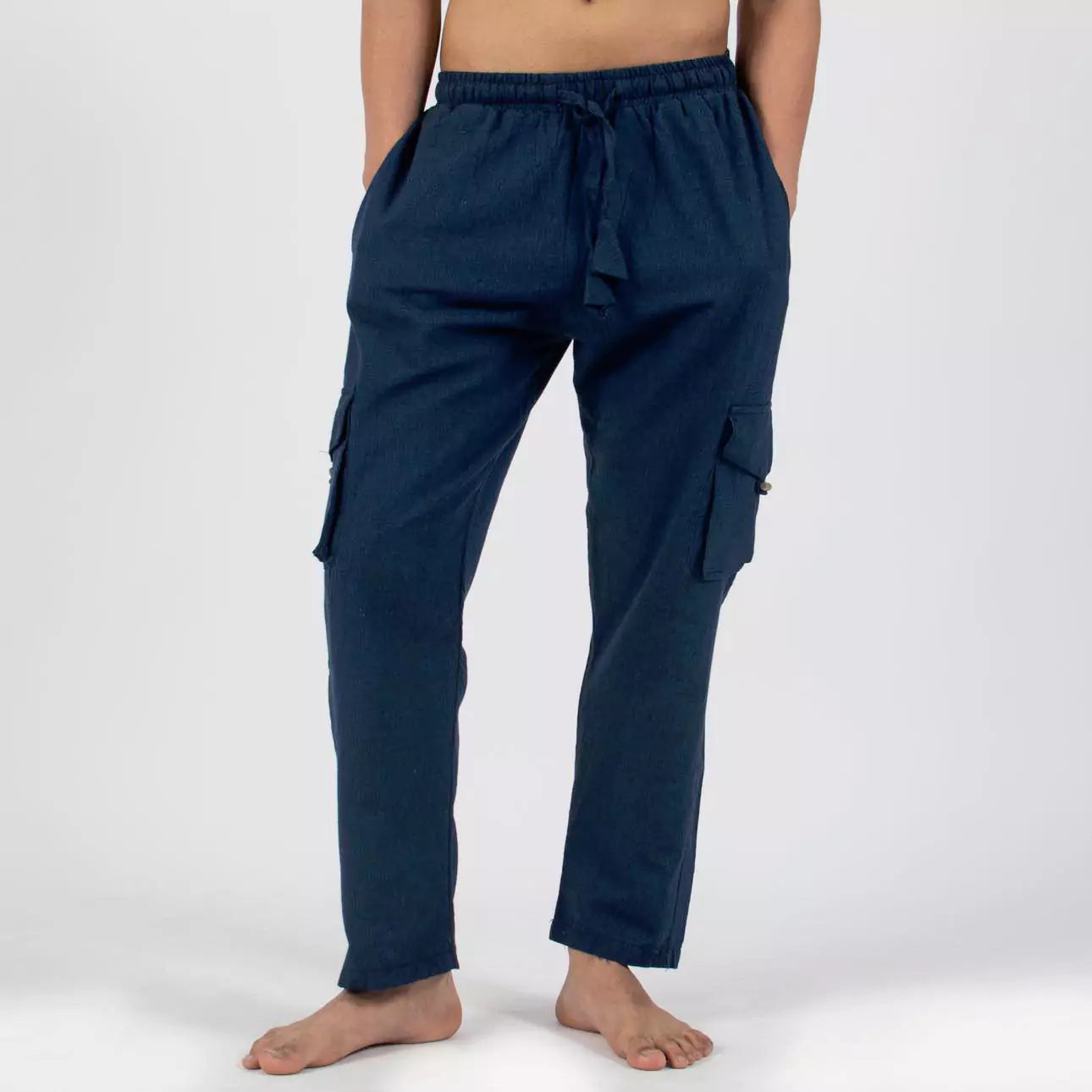 Relaxed Linen Cargo Sweatpants