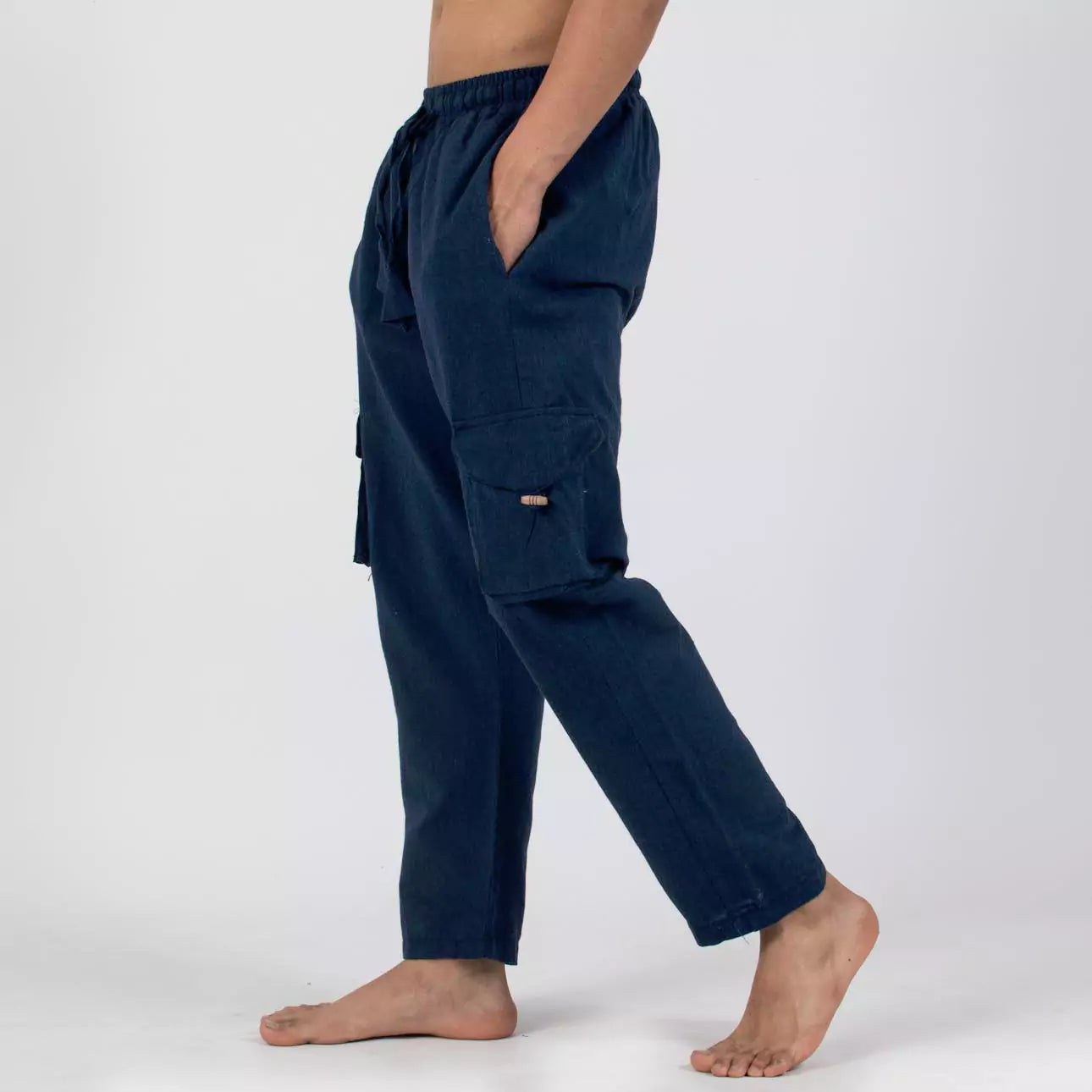 Relaxed Linen Cargo Sweatpants