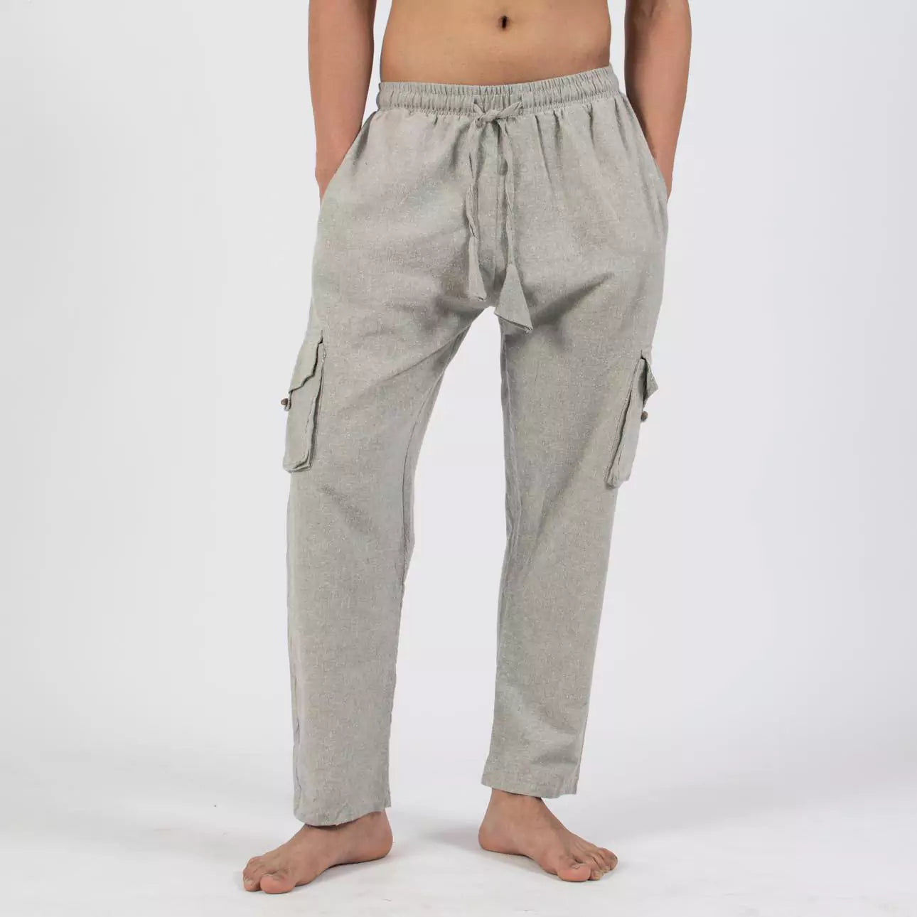 Relaxed Linen Cargo Sweatpants