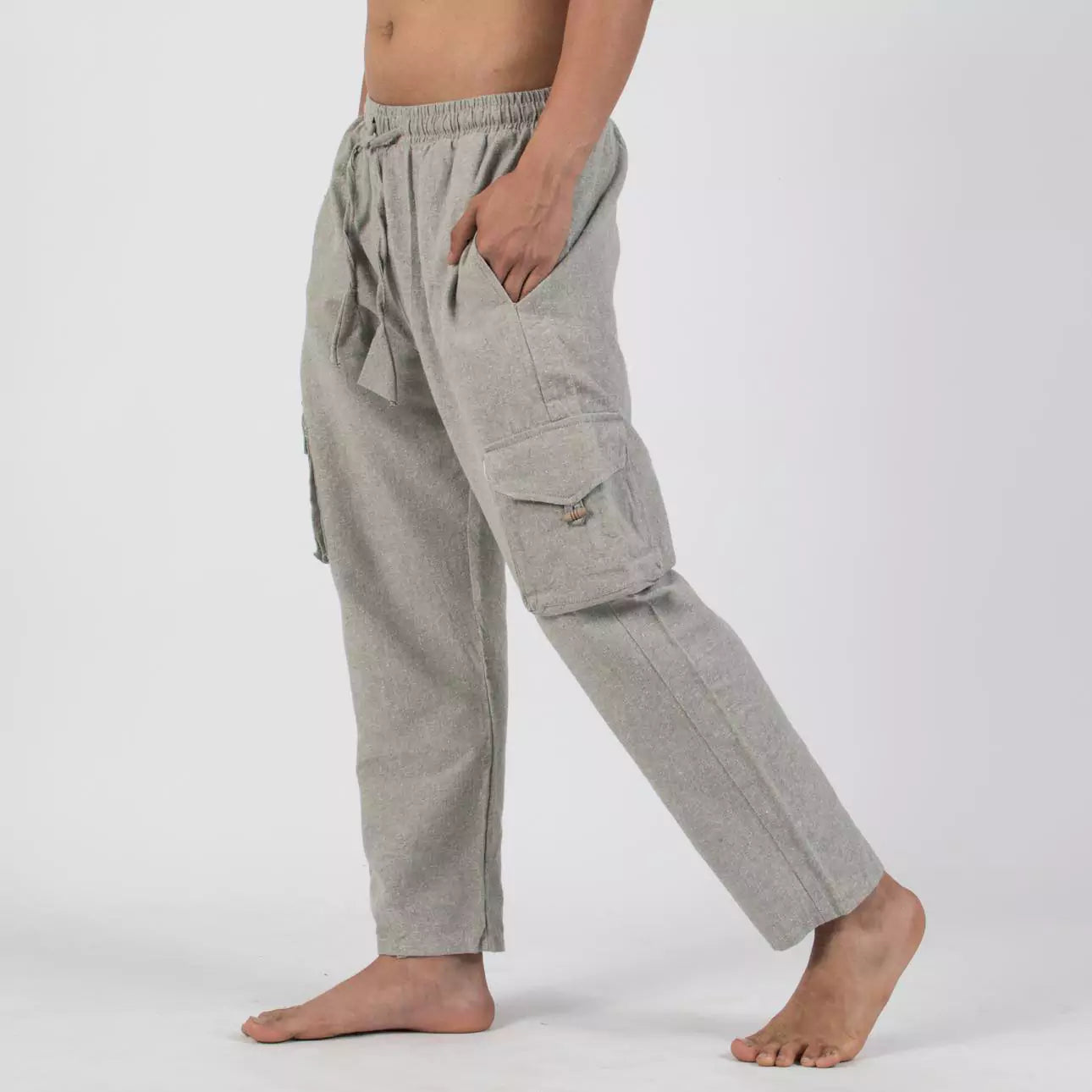 Relaxed Linen Cargo Sweatpants