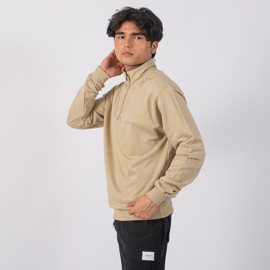 Men’s Summer/ Autumn full sleeve quarter zip t-shirt .