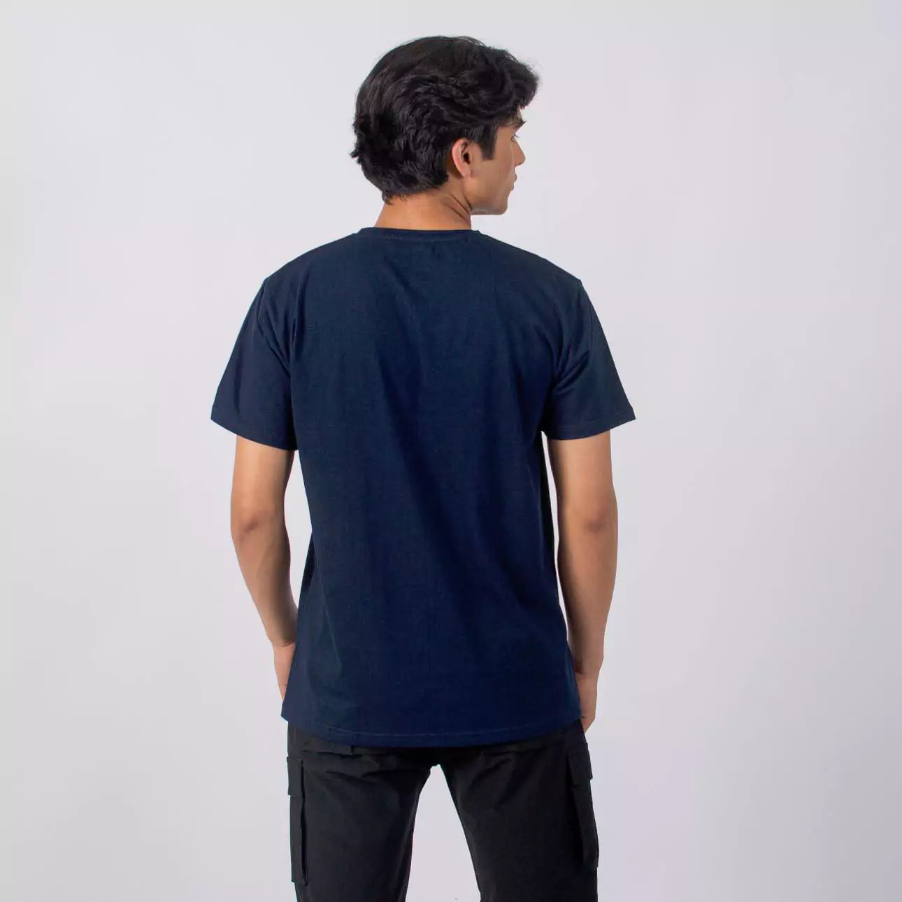 Relaxed Pocket Crew Solid Plain T-shirt