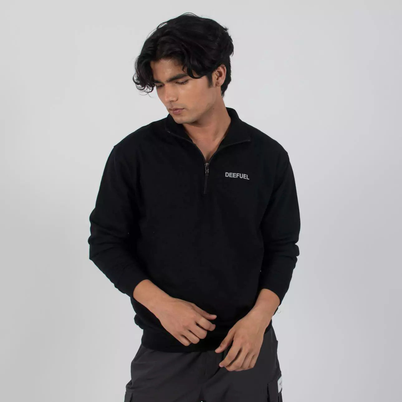 Men’s Summer/ Autumn full sleeve quarter zip t-shirt .